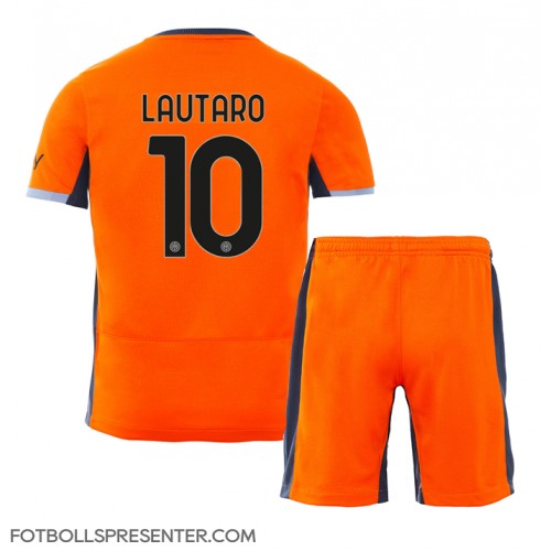 Inter Milan Lautaro Martinez #10 Tredje tröja Barn 2023-24 Kortärmad (+ korta byxor)
